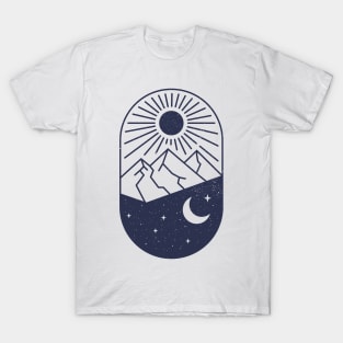 Day And Night Mountain T-Shirt